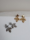 Pendientes Hojas Plateadas