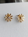 Pendientes Geo Combo Circulo-Rectángulo Dorado