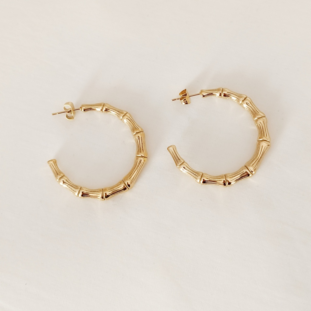 Aros Cadena Eslabones Dorado