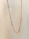 Collar Cadena Strass Brillo Colores Dorado