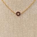 Collar Mini Estrella Circular Circonitas Negras