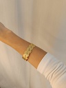 Brazalete Ancho Hojas Dorado