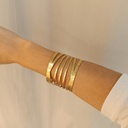 Brazalete Supreme Séxtuple Relieve Dorado