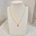 Collar Inicial Dorada Plana y Fina Letra &quot;B&quot;