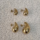 Pendientes Gota 34mm Dorada