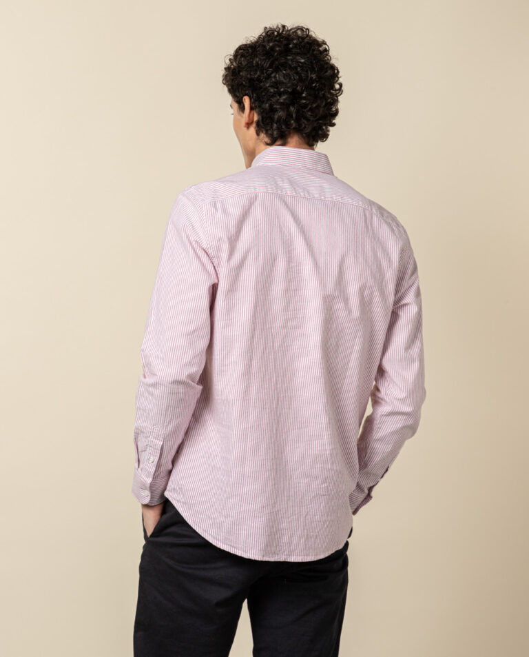 Camisa Oxford Stripes Burdeos - Scotta