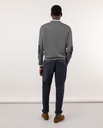 Jersey Cuello Pico Coderas Gris Melange - El Ganso