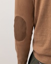 Jersey Cuello Pico Coderas Beige - El Ganso