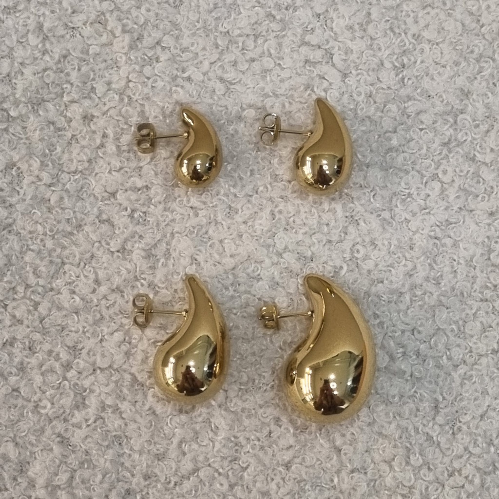 Pendientes Gota 34mm Dorada