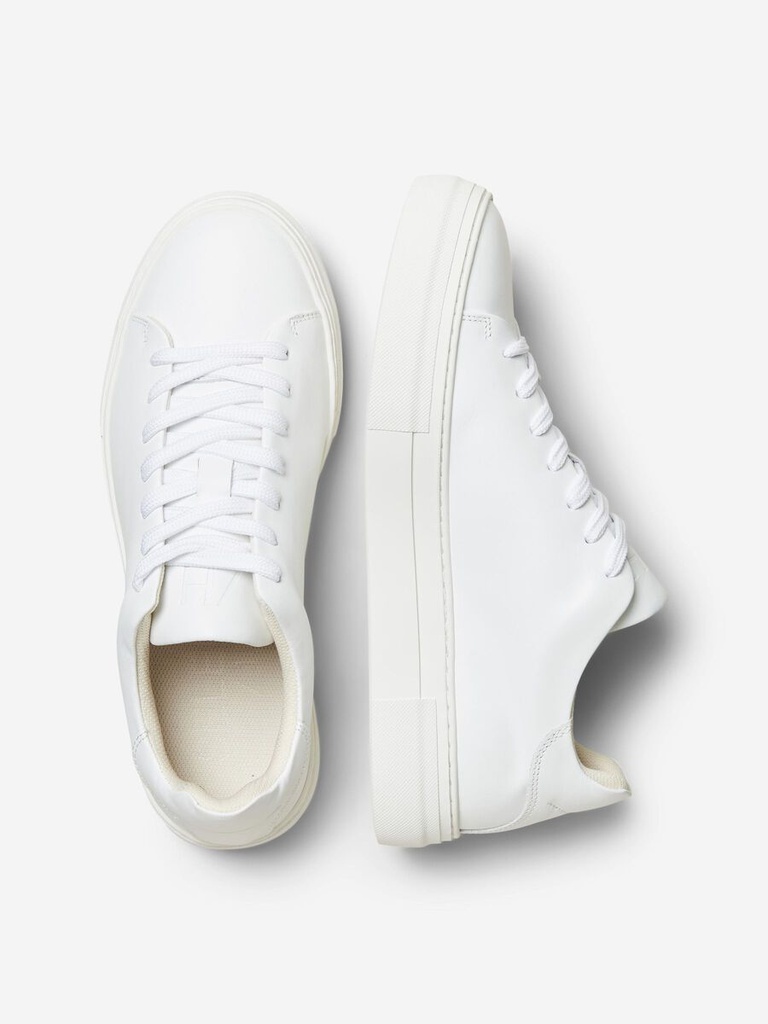 Sneaker Chunky Leather Trainer White - Selected