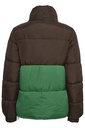 Chaquetón Acolchado Bicolor Marrón y Verde