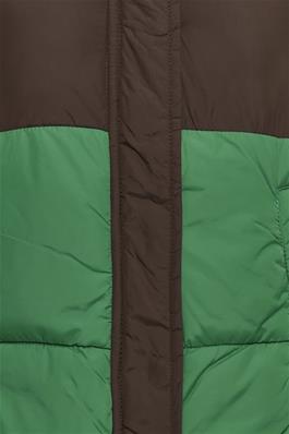 Chaquetón Acolchado Bicolor Marrón y Verde