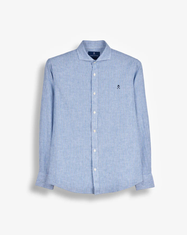 Camisa Venice Blue Azul Rayas - Harper &amp; Neyer