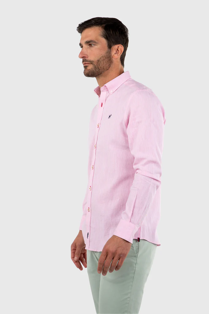 Camisa Rosa Claro Lino  - Williot