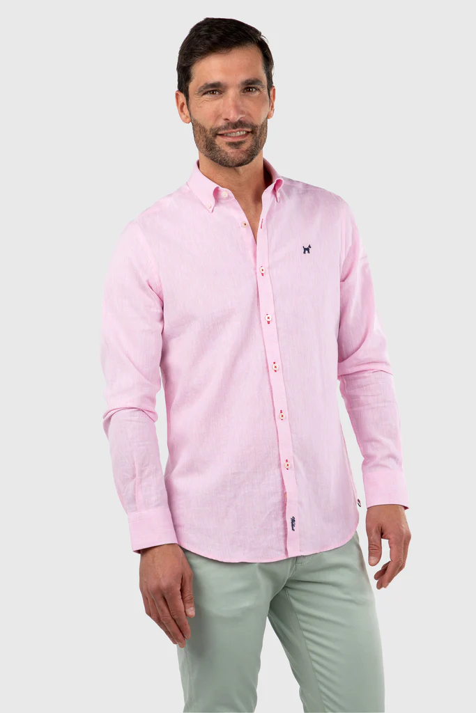 Camisa Rosa Claro Lino  - Williot