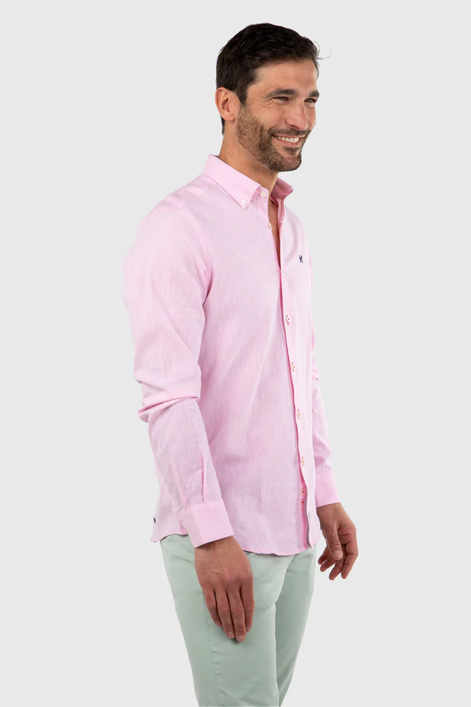 Camisa Rosa Claro Lino  - Williot