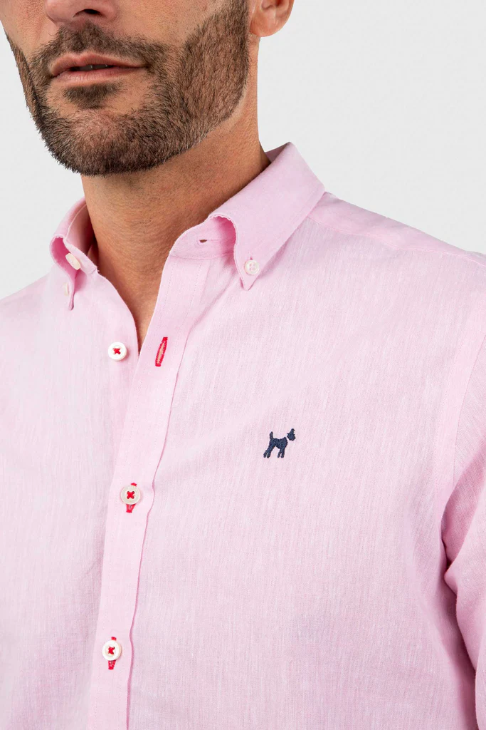 Camisa Rosa Claro Lino  - Williot