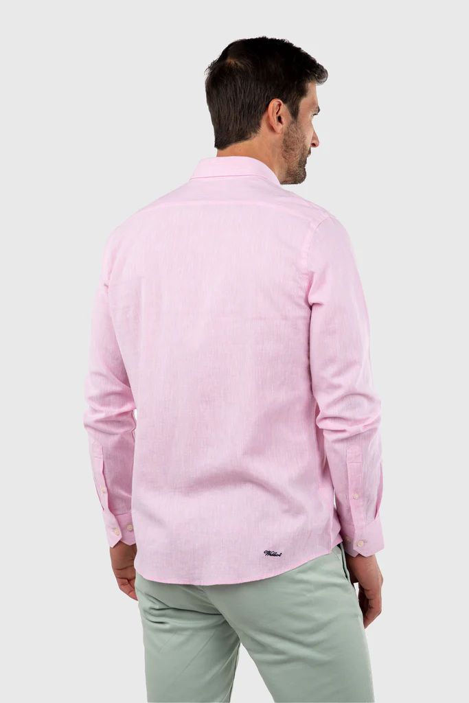 Camisa Rosa Claro Lino  - Williot