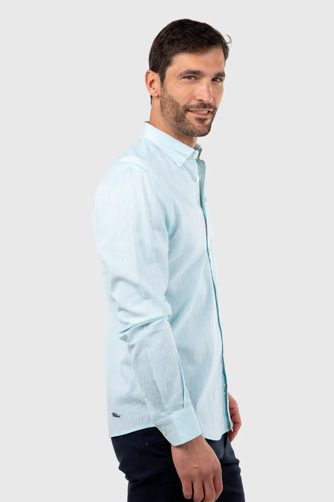 Camisa Turquesa Lino  - Williot