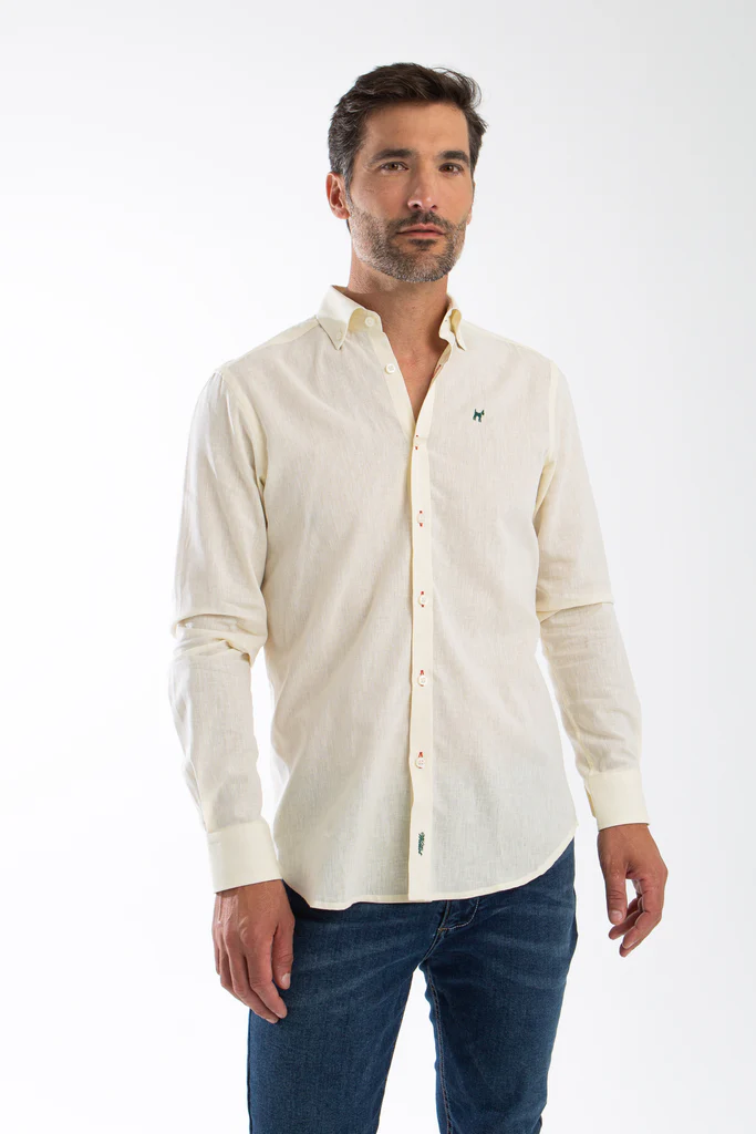 Camisa Amarillo Claro Lino  - Williot