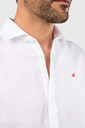 Camisa Polera Blanca Lino  - Williot