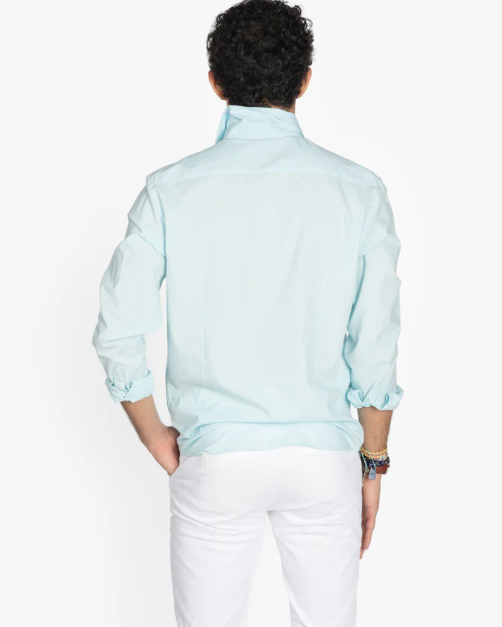 Camisa Florida Light Green Water - Azul Agua - Harper