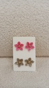 Pendientes Miyuki Mini Flor Rosa y Dorada EDIT