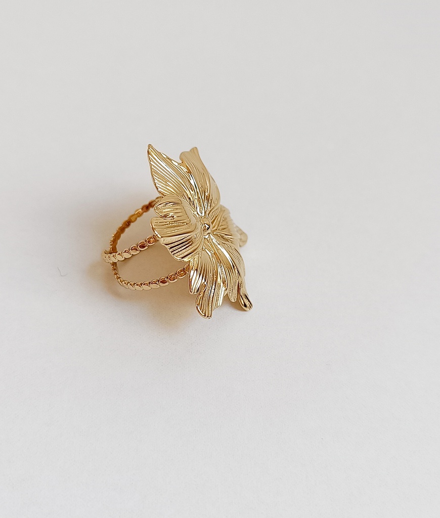 Anillo Maxi Flor Dorado