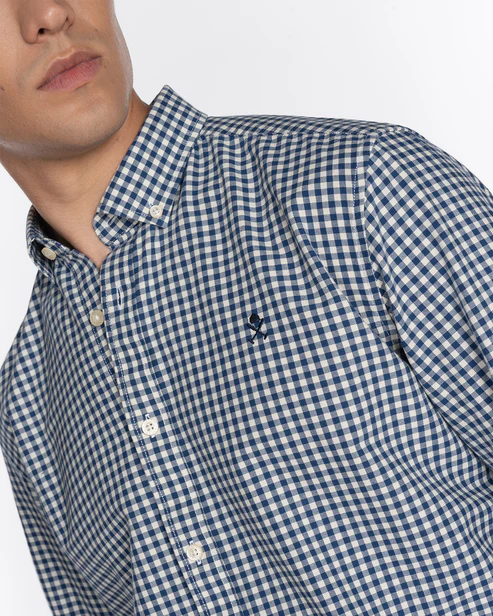 Camisa Vichy Navy Blue - Harper &amp; Neyer