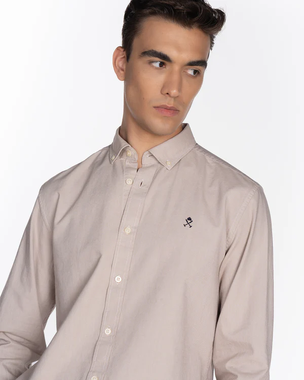 Camisa Oxford Color Camel - Harper &amp; Neyer