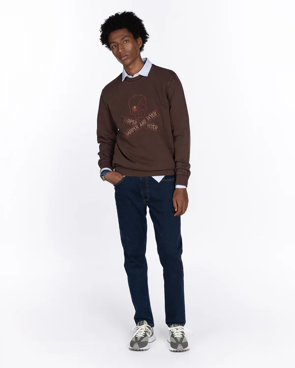 Sudadera Skull Chocolat - Harper &amp; Neyer