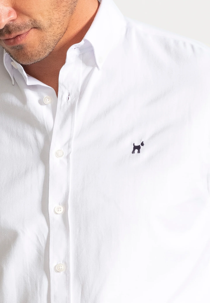 Camisa Oxford Liso Blanco - Williot