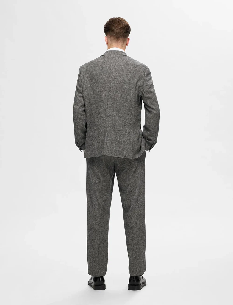 Slhslim-Reed Wool Blz Noos Grey - Selected