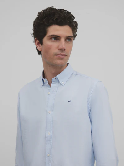 Camisa Sport Oxford Celeste - Silbon