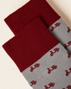 Calcetines Logo Gris y Granate - Scotta