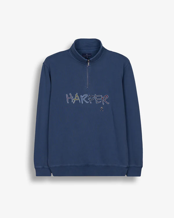 Sudadera Groovey Garden Wash Blue -  Harper &amp; Neyer