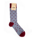 Calcetines Logo Gris y Granate - Scotta