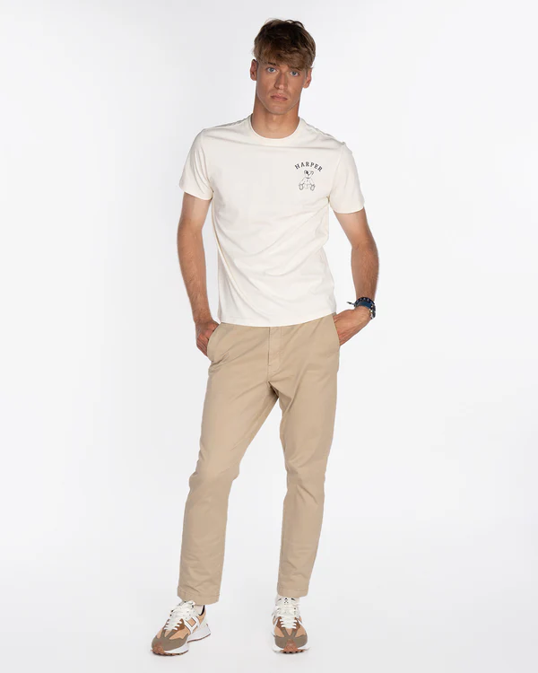 Camiseta Arthur Raw Crema- Harper &amp; Neyer