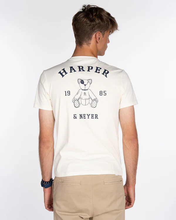 Camiseta Arthur Raw Crema- Harper &amp; Neyer