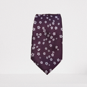 Corbata Morada Flores