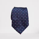 Corbata Azul Marino Circulos Morados