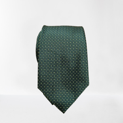 Corbata Verde Toques Amarillos