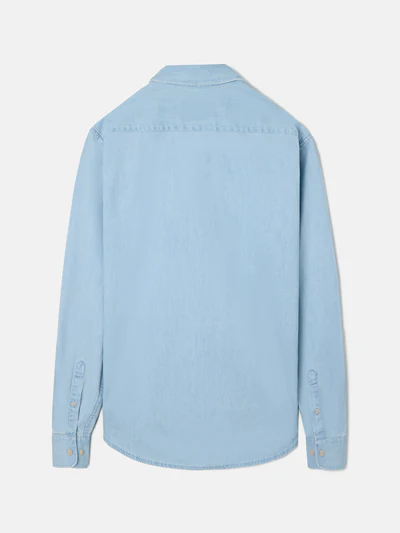 Camisa Vestir Celeste Clara Puño Simple - Silbon