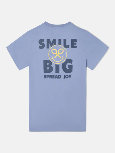 Camiseta Smile Big Azul Medio