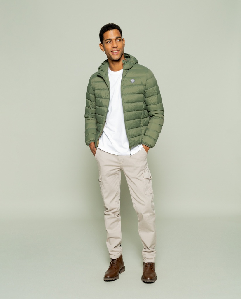 Chaqueta Hood Acolchado Khaki - Scotta