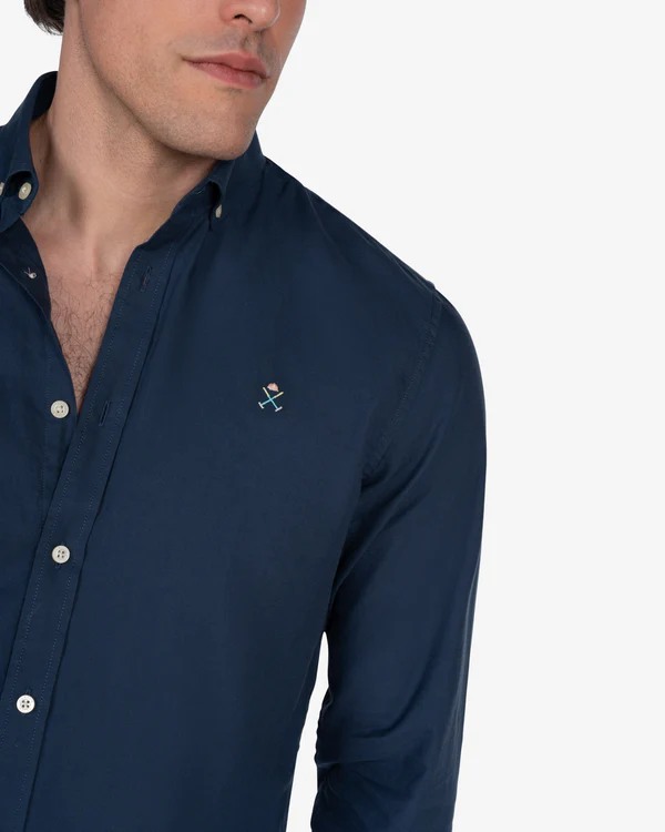 Camisa Oxford Color Navy Blue - Harper &amp; Neyer