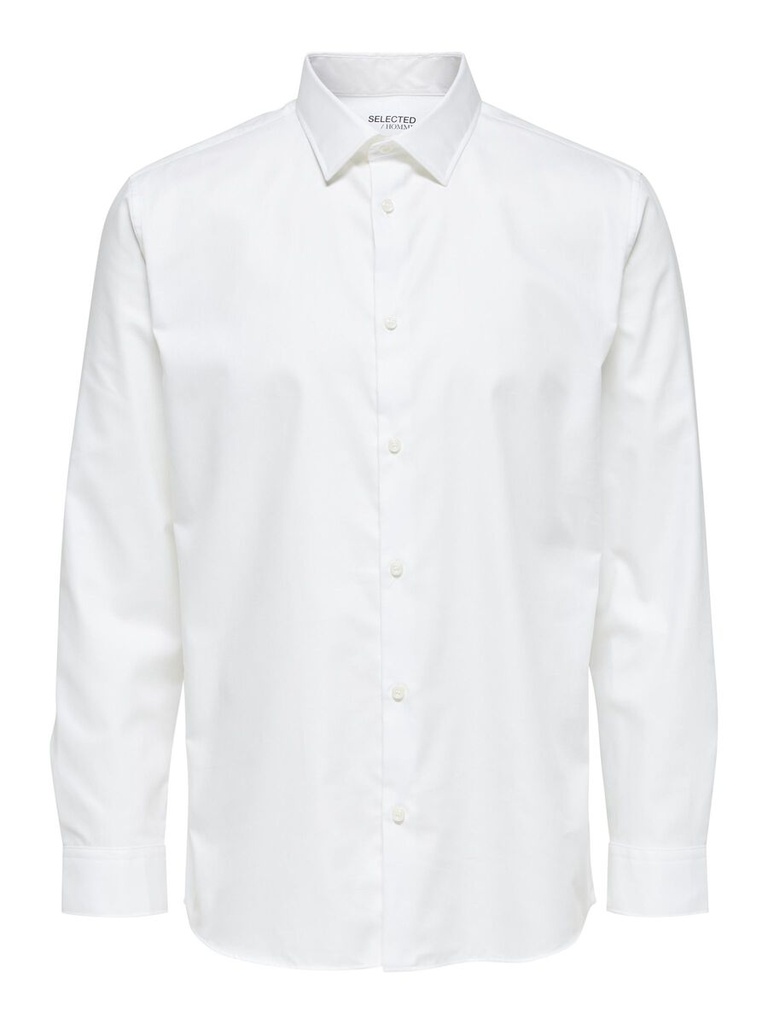 Camisa Bright White Slhregethan Shirt Ls Classic Noos - Selected Homme