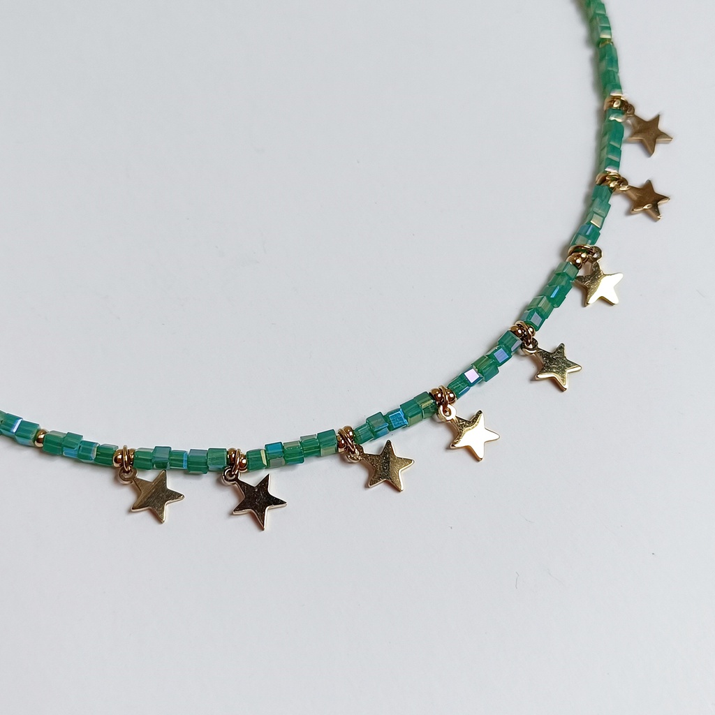 Collar Cadena De Pedrería Dorado (copia)