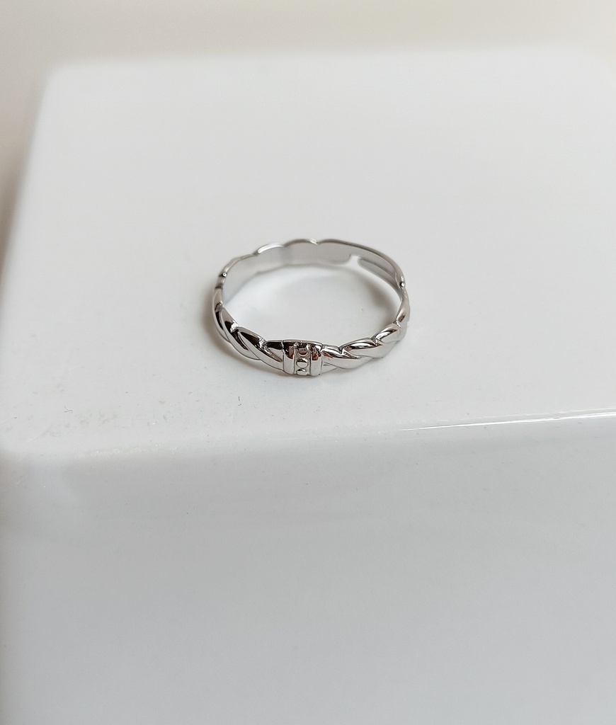 Anillo Criss Cross (Plateado)
