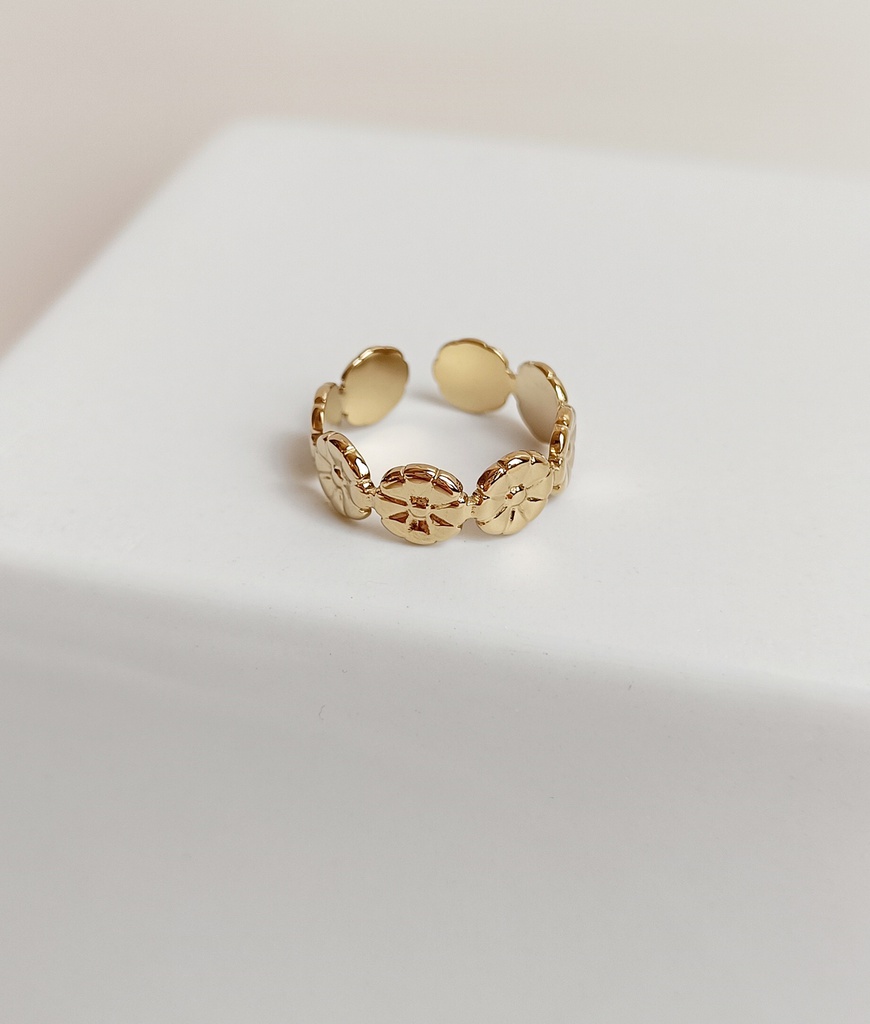Anillo Flowers (Dorado)